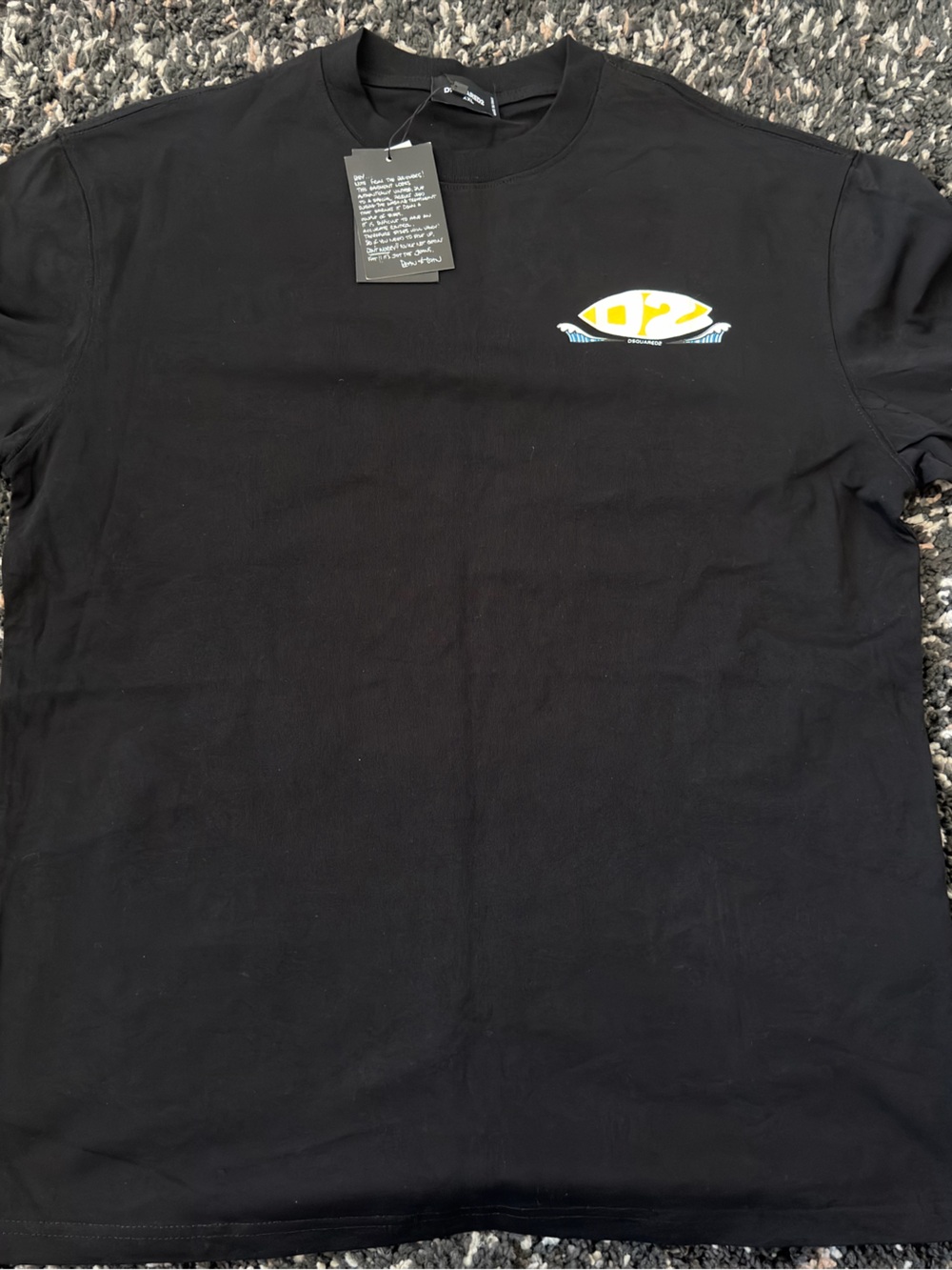 Dsquared2 Black Logo Tee XXL Made In Italy Designer Shirt